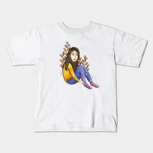 Spring Girl Kids T-Shirt by Tania Tania